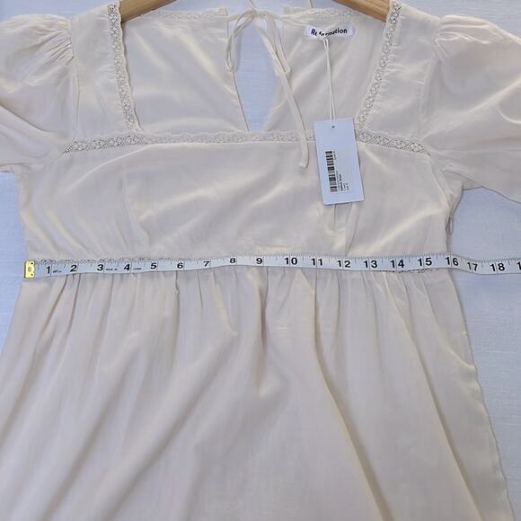 Reformation Bekkah Dress in Cream NWT Size M - Picture 6 of 7